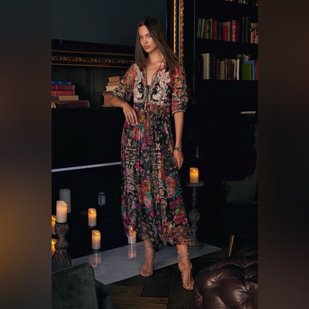 NWT Johnny Was Mazzy Floral Maxi Dress